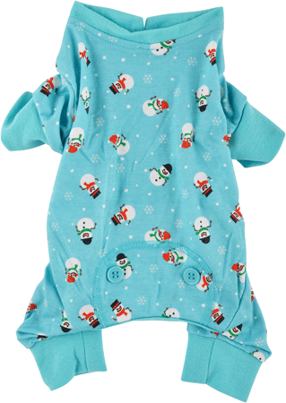 *FASHION PET Holiday Snowman PJs XS Blue