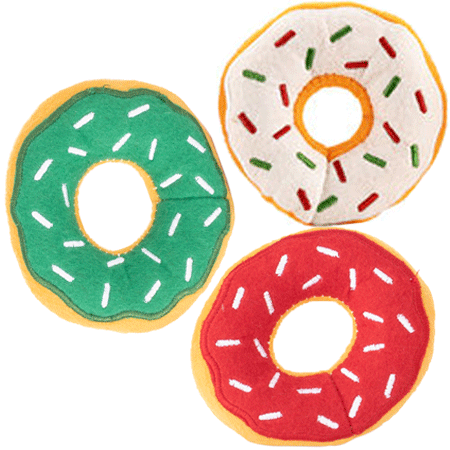 ZIPPY PAWS Holiday Miniz 3-Pack Donutz