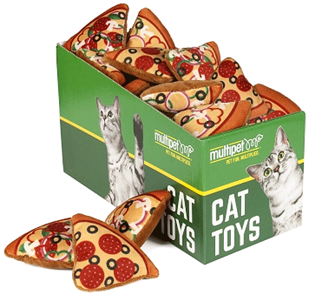 MULTIPET Pizza Cat Toys 25ct