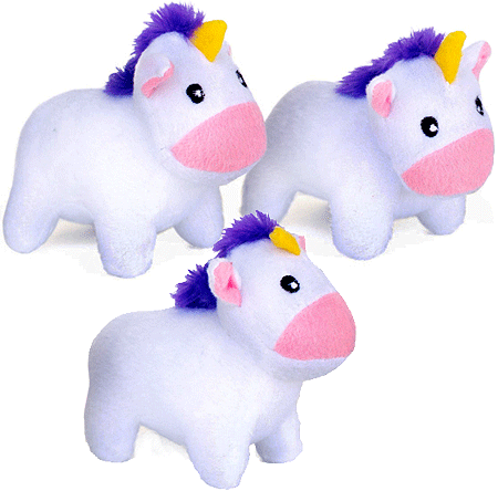 ZIPPY PAWS Miniz 3-Pack Unicorns