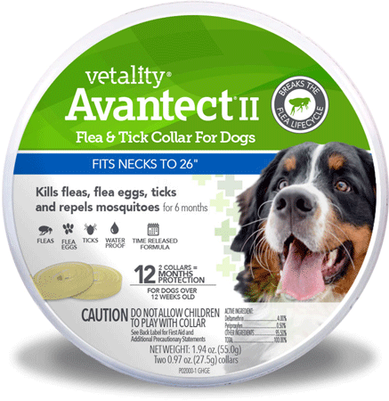 *VETALITY Avantect II Flea &Tick Dog Collar 26in