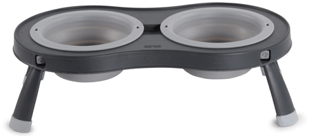 DEXAS Pet Feeder Adj Height 4c Lt Gray