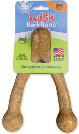 PET QWERKS Wish BarkBone Peanut Butter L