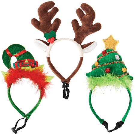 ETHICAL/SPOT Holiday Headbands Asst 12pc clipstrip