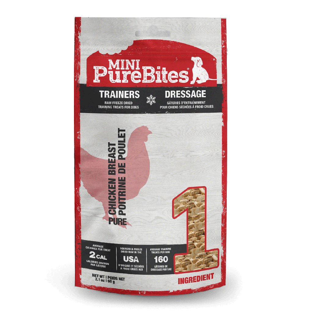 PURE BITES Trainers Mini Dog Treats Chicken Breast 2.1oz