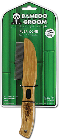 ALCOTT Bamboo Groom Rotating Pin Flea Comb with 77 Rotating Pins