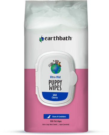 EARTHBATH Puppy Wipes Wild Cherry 100ct