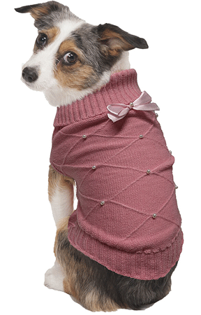 *FASHION PET Flirty Pearl Sweater Pink S