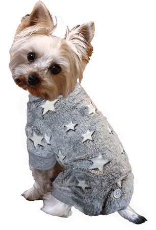 *FASHION PET Shiny Star PJ's Gray XS