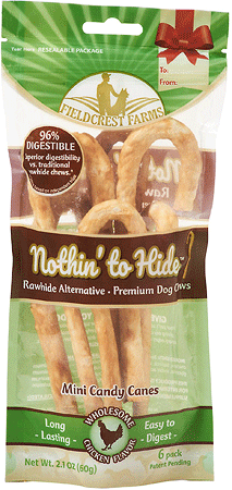 FIELDCREST FARMS Nothin' To Hide Mini Candy Canes 6pk Chicken