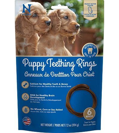 N-BONE Puppy Teething Rings Peanut Butter 6pk