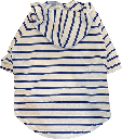 *FASHION PET Striped Hoodie Blue & White S