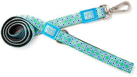 *MAX&MOLLY Classic Neoprene Leash Retro Blue XS 3/8" x 4ft