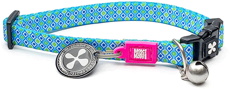 *MAX&MOLLY Smart ID Cat Collar Retro Blue