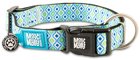 *MAX&MOLLY Smart ID Dog Collar Retro Blue S 11-18"