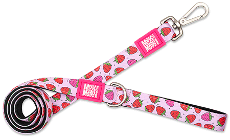 *MAX&MOLLY Classic Neoprene Leash Strawberry Dream S 5/8" x 4ft