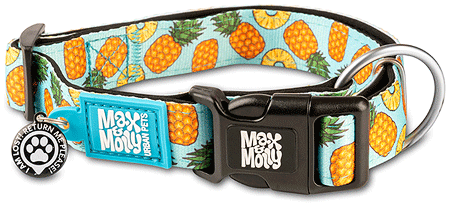 MAX&MOLLY Smart ID Dog Collar Sweet Pineapple M 13-21"