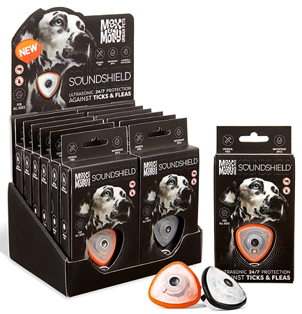 *MAX&MOLLY Soundshield Ultrasonic Tick & Flea Guard Counter Display 12pc