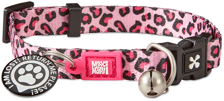 *MAX&MOLLY Smart ID Cat Collar Leopard Pink