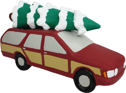 MULTIPET Holiday Station Wagon w/Tree 7.5"