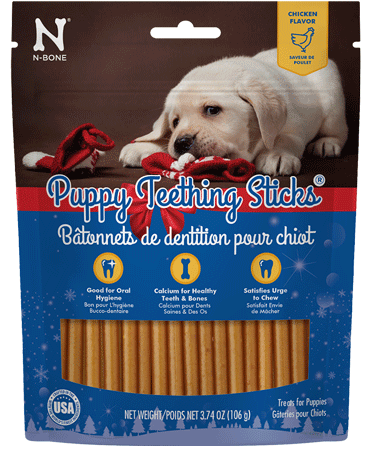 *N-BONE Holiday Puppy Teething Sticks Chicken 17ct