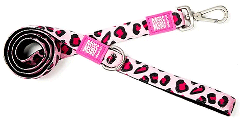 *MAX&MOLLY Classic Neoprene Leash Pink Leopard XS 3/8" x 4ft