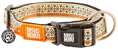 *MAX&MOLLY Smart ID Dog Collar Ethnic/Mosaic XS 9-14"