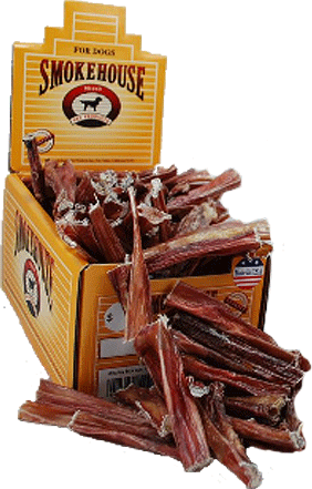 SMOKEHOUSE Steer Pizzles Bulk 4" 70ct Display