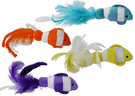 MULTIPET Clown Fish Cat Toy 2pk