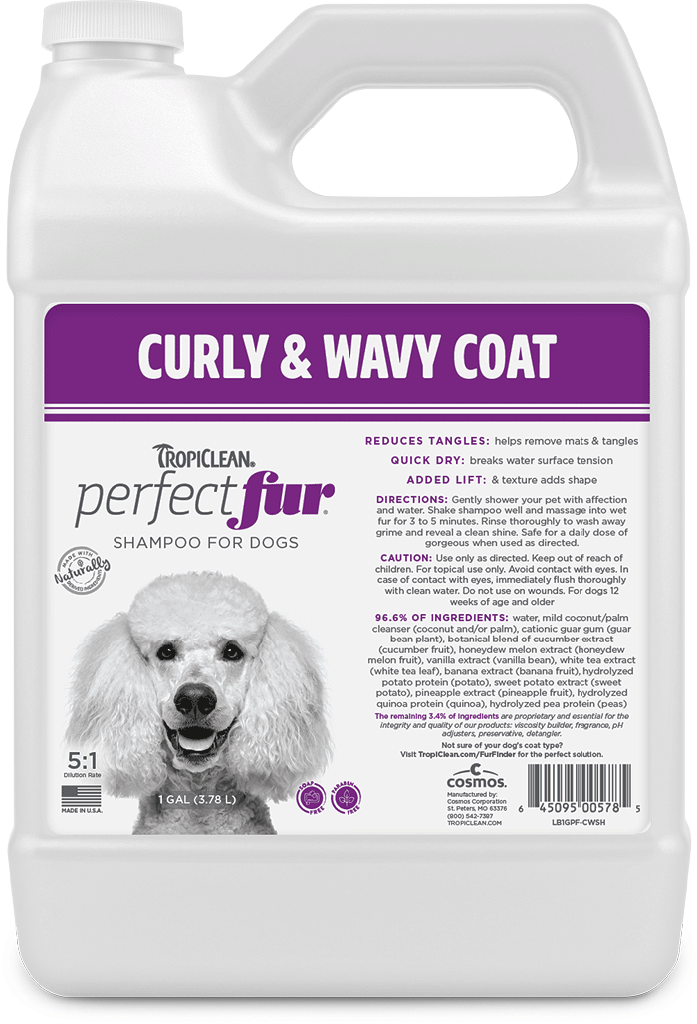 TROPICLEAN PerfectFur Curly & Wavy Coat Shampoo 5:1 - Gallon