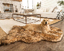 *PAW PupRug Faux Fur Orthopedic Dog Bed Curve Sable Tan L/XL