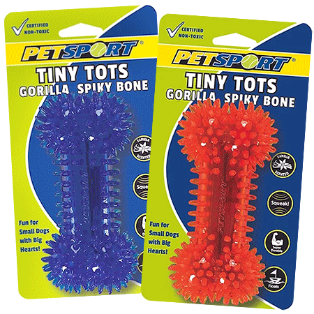 PETSPORT Tiny Tots Gorilla Spiky Bone 4.5"