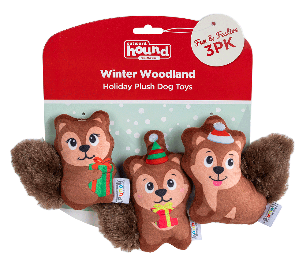 OUTWARD HOUND Holiday Winter Woodland 3pk