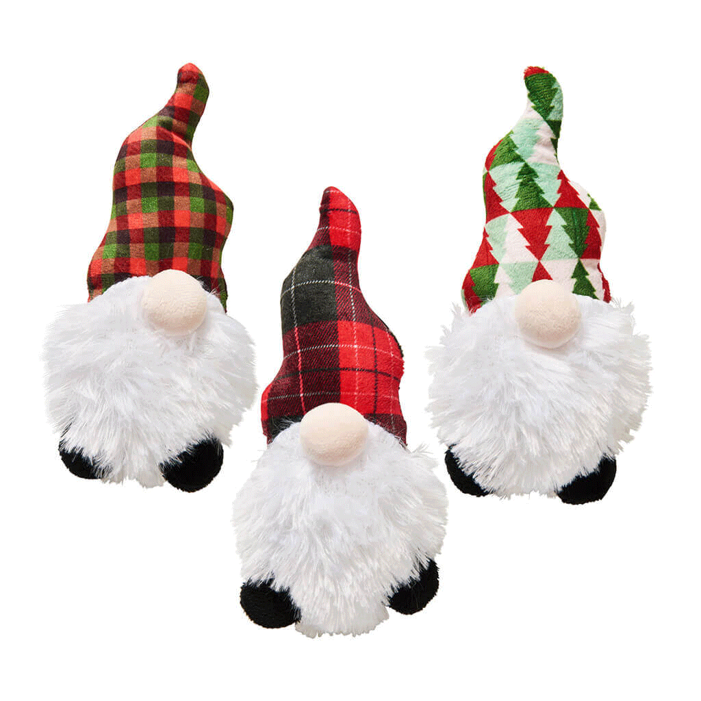 ETHICAL/SPOT Holiday Gnome Cat Toy Asst 4"