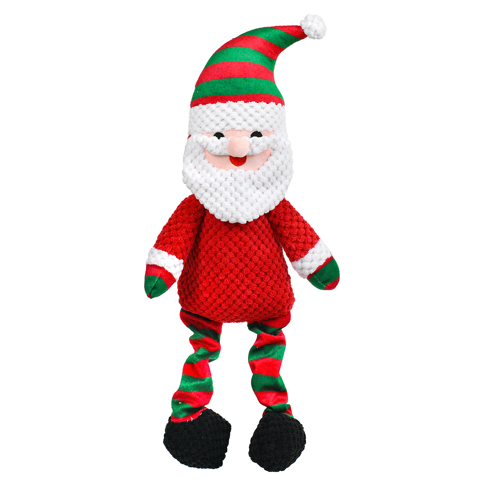 PATCHWORKPET Holiday Bungee Leg Santa 18"