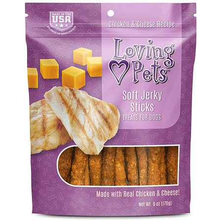 LOVING PETS Soft Jerky Sticks Chicken & Cheese 6oz