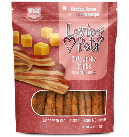 LOVING PETS Jerky Bacon & Cheese Sticks 6oz