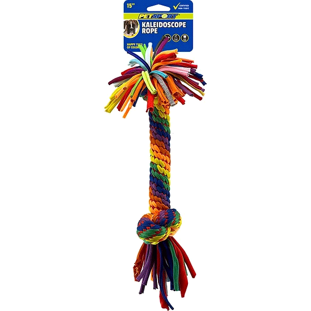 PETSPORT Kaleidoscope Rope 2-Knot 15" L