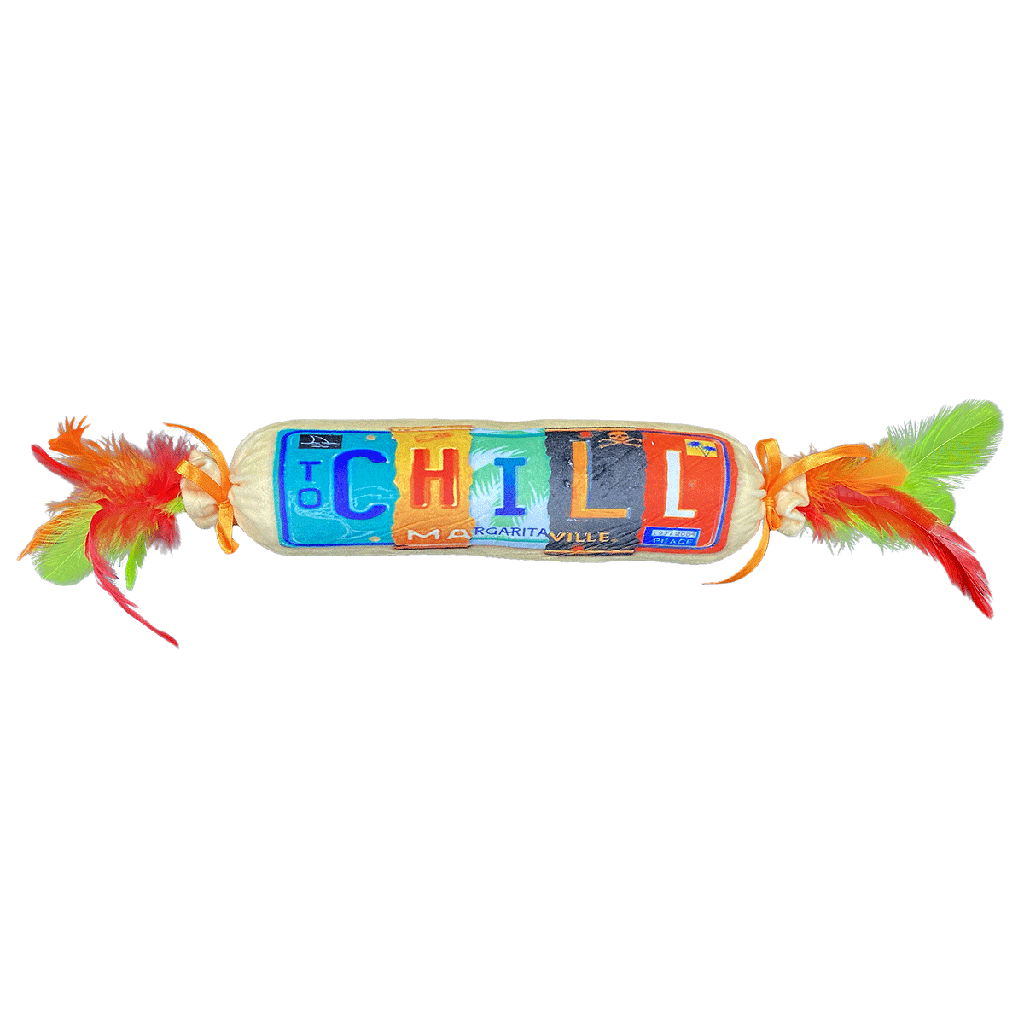 MULTIPET Margaritaville "CHILL" Cat Kicker w/Feathers 18"