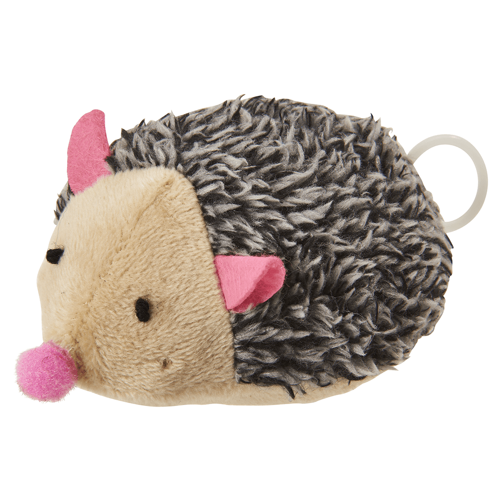 SPOT Plush Jittery Hedgehog 3" Cat Toy