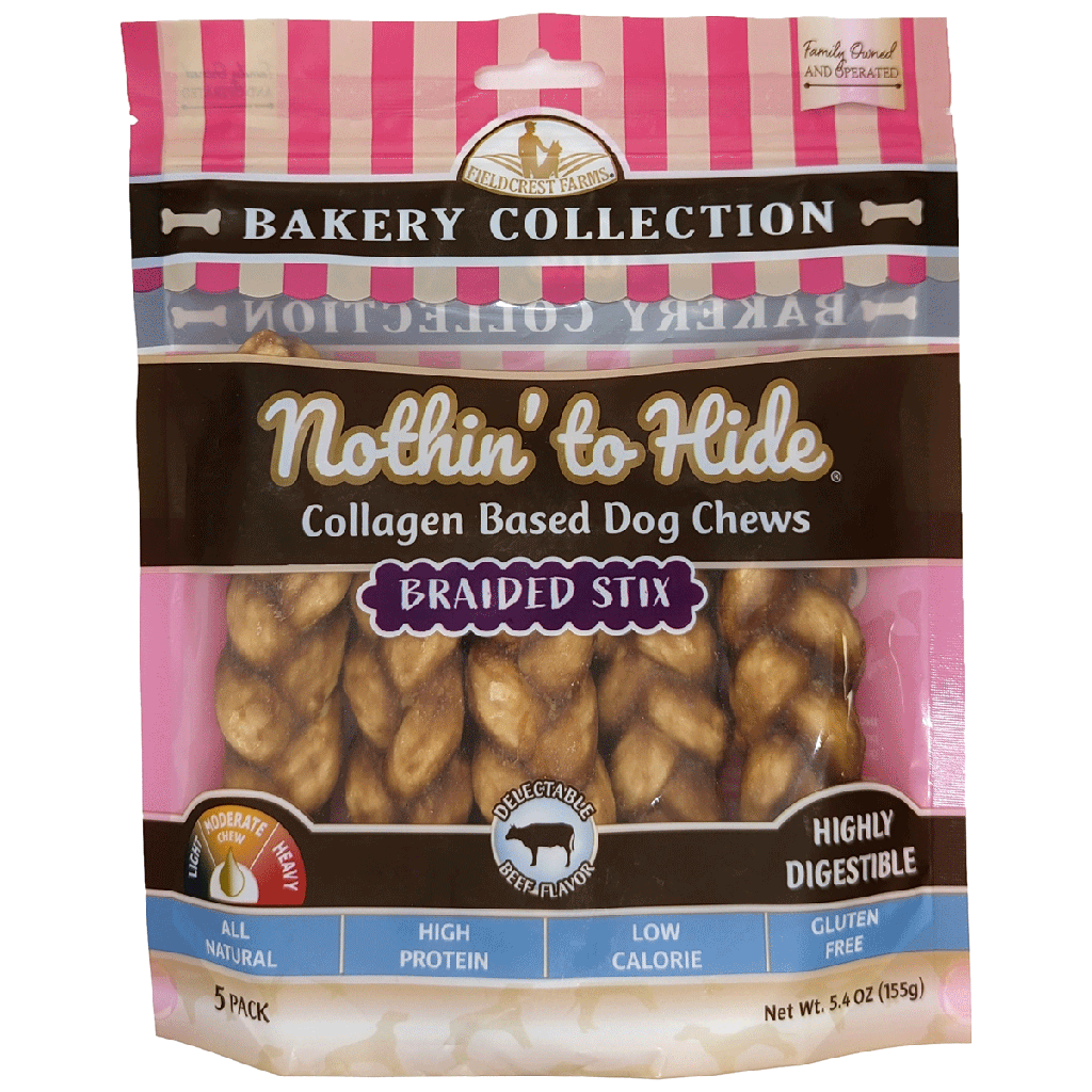 NOTHIN' TO HIDE Bakery Beef Braid Stick 4.5" 5pk