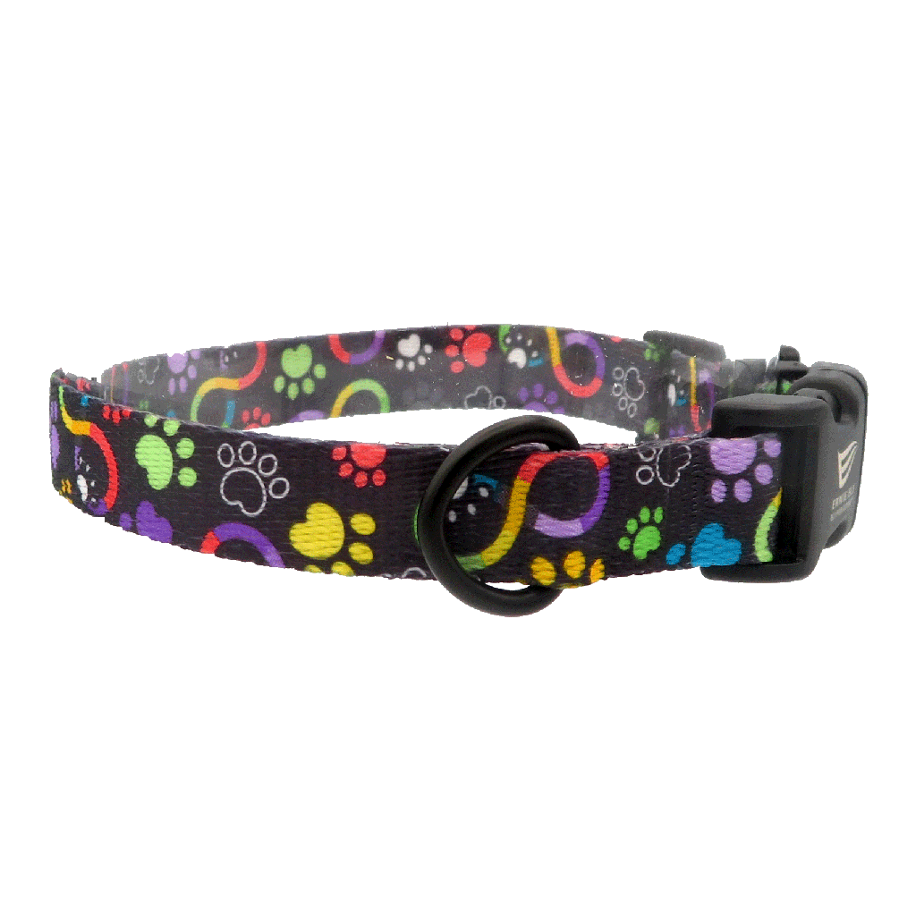 *ERNIE ELS Collar Black Paws & Infiniti Medium