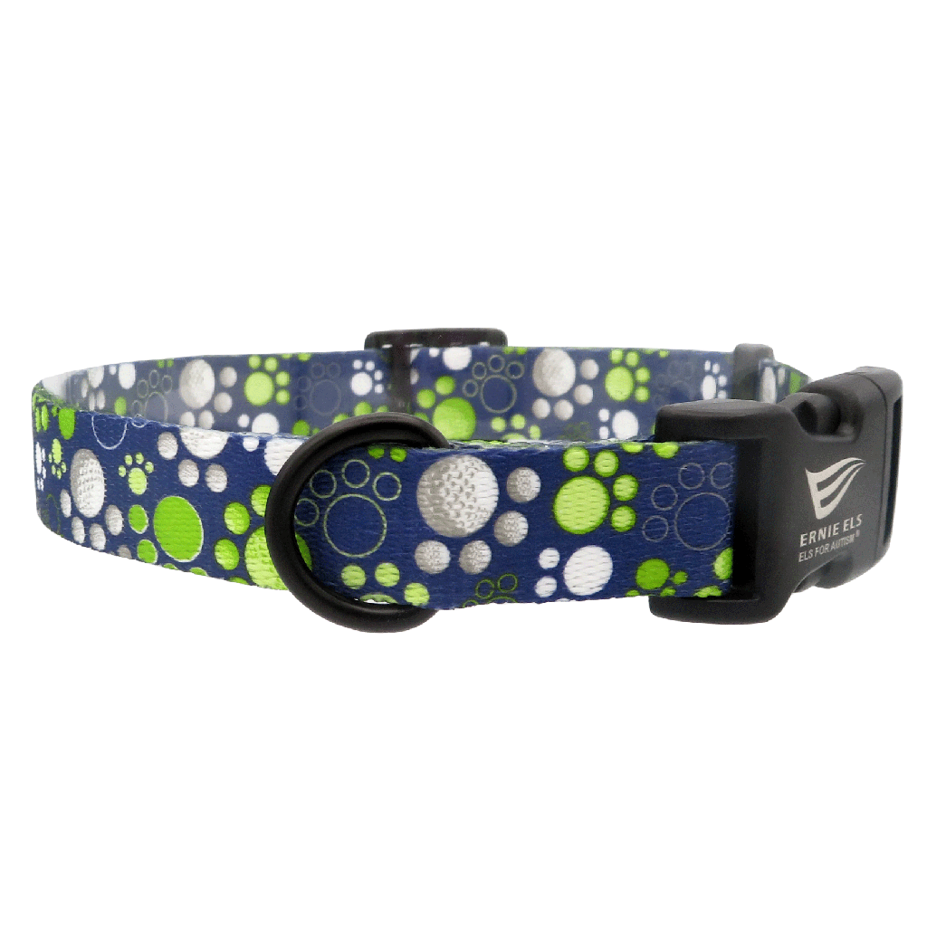 *ERNIE ELS Collar Navy Golf Ball & Paws Small