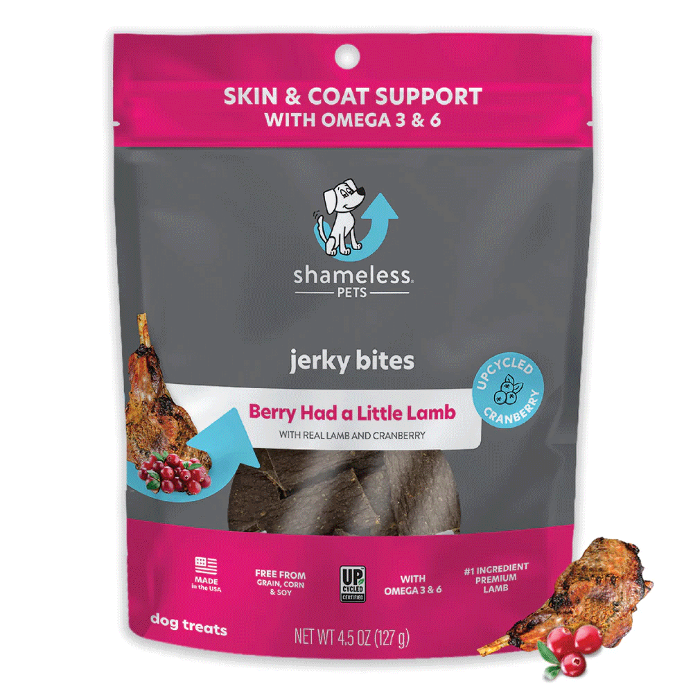 SHAMELESS PETS Jerky Bites Berry Had A Little Lamb 4.5oz