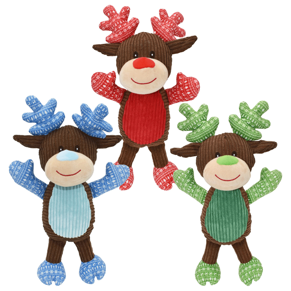 MULTIPET Holiday Corduroy Reindeer