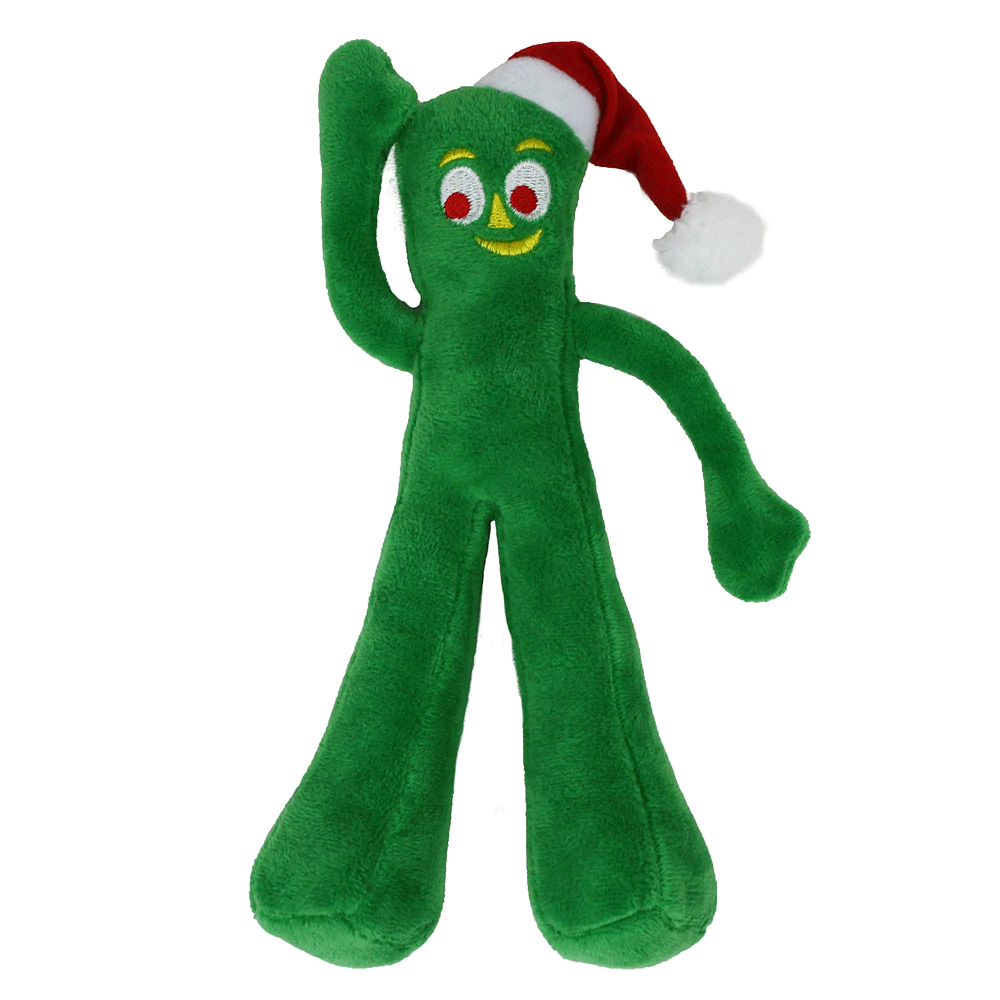 MULTIPET Holiday Gumby w/Santa Hat 9"