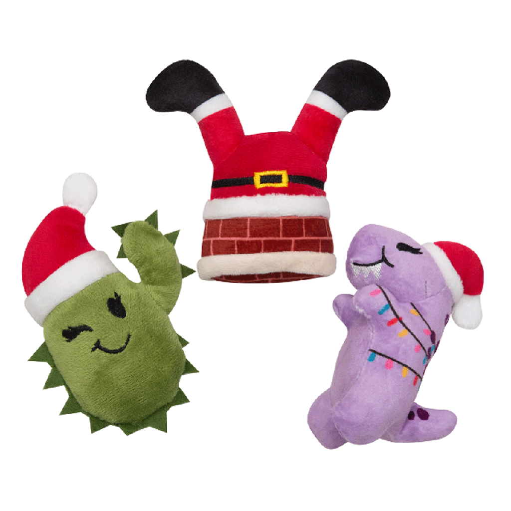 *SNUGAROOZ Holiday Baby T-Rex, Santa, Cactus 3pk