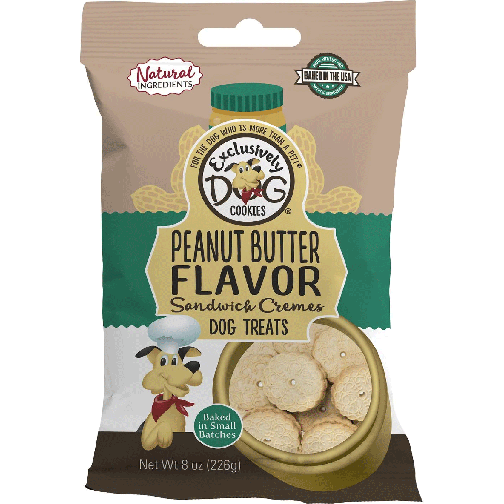 EXCLUSIVELY PET Sandwich Cremes Peanut Butter 8oz