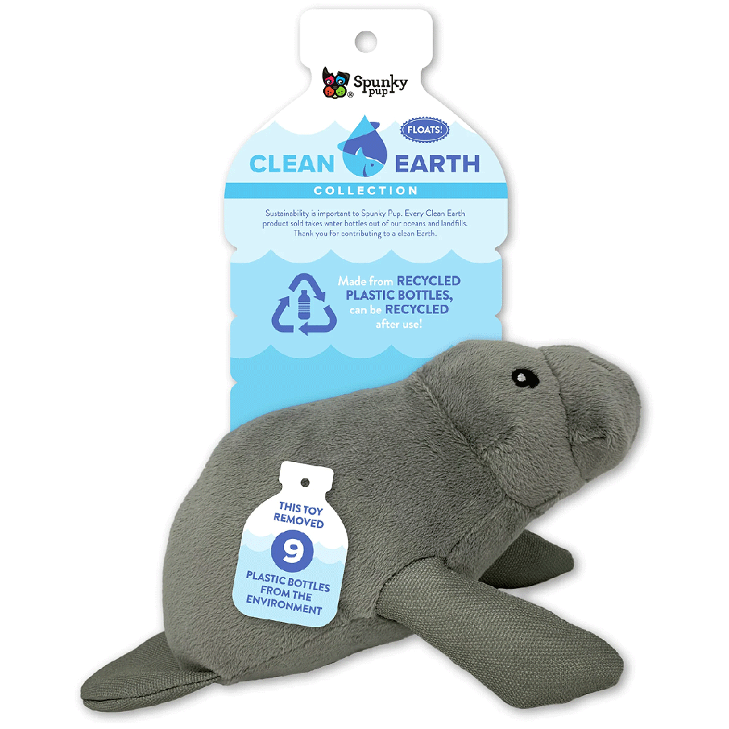 SPUNKY PUP Clean Earth Manatee Large