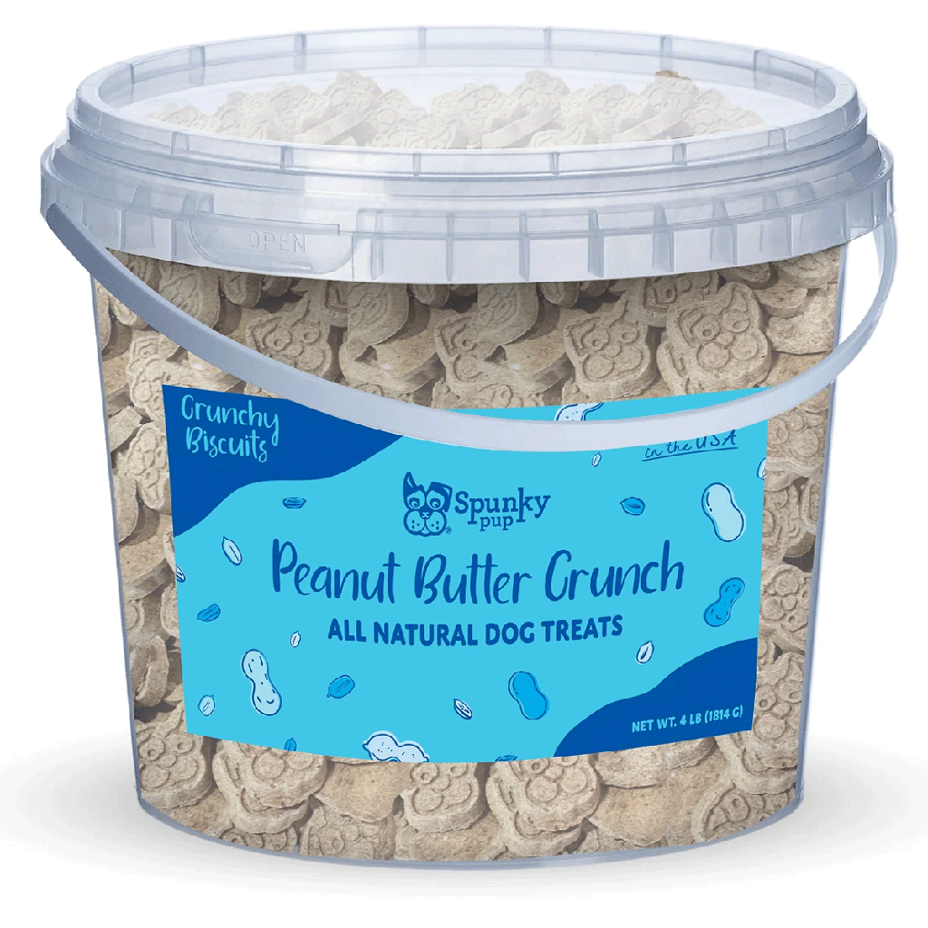 SPUNKY PUP Bucket Of Biscuits Peanut Butter Crunch 4lb